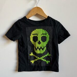 Circo Black and Green Pixel Skull Tee